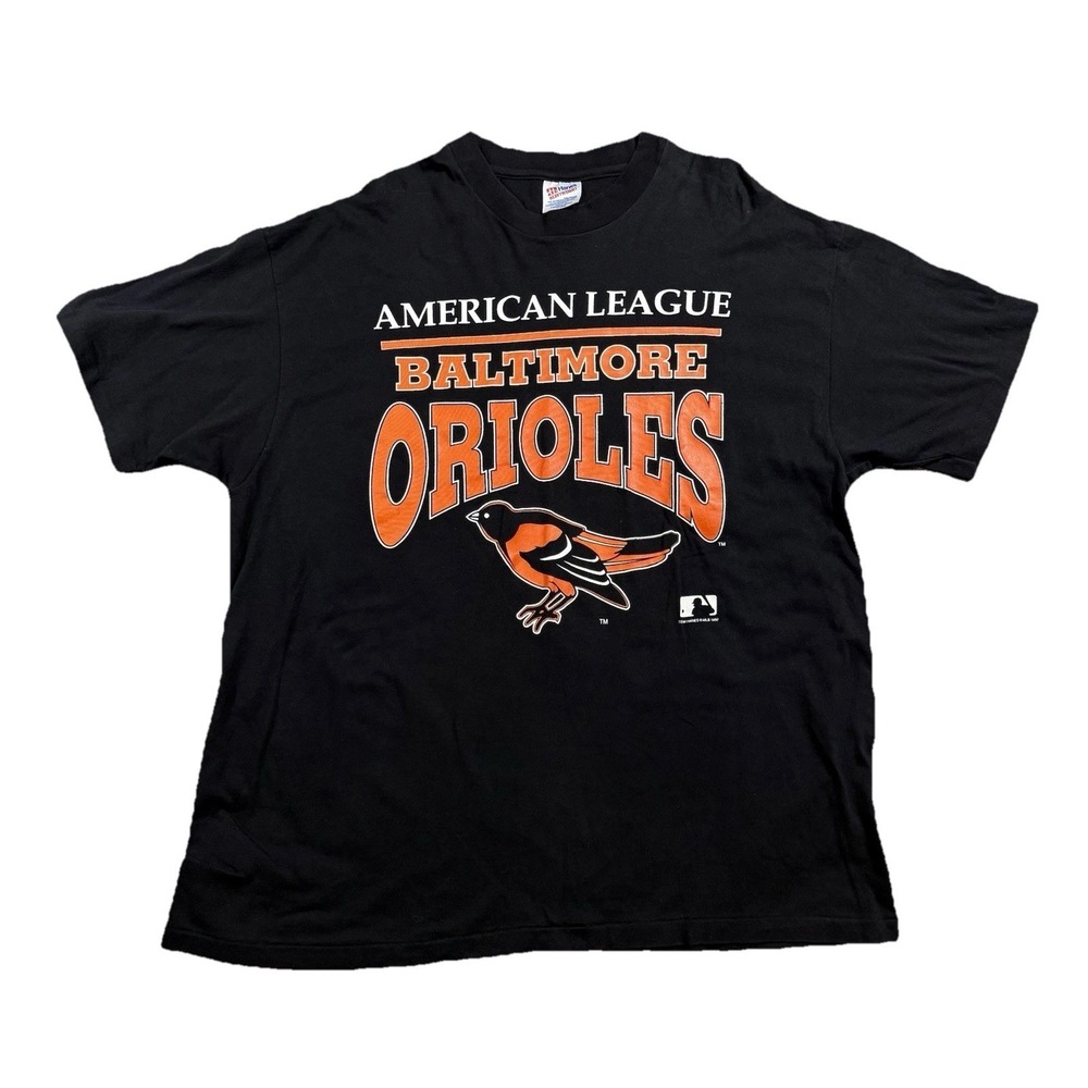 Vintage 90's Baltimore Orioles Jersey Spellout Logo Single Stitched Hanes MLB 2X